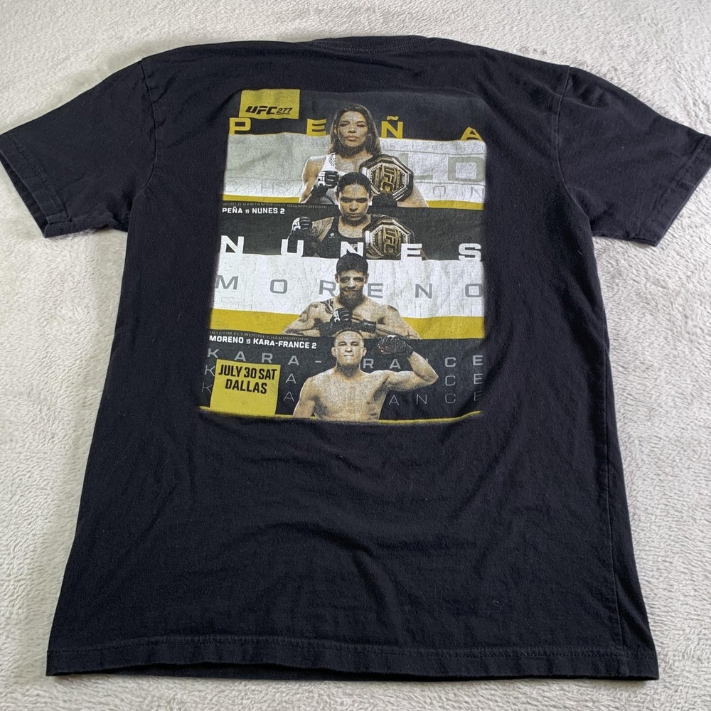 UFC 277‎ Shirt Mens Medium Black Peña Amanda Nunes Brandon Moreno KKF Dallas MMA